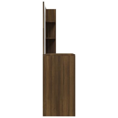 vidaXL Tocador con espejo color marrón roble 74,5x40x141 cm