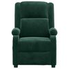 vidaXL Sill&oacute;n de masaje de terciopelo verde oscuro