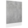 vidaXL Panel para lavavajillas contrachapada gris hormig&oacute;n 45x3x67 cm