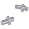 vidaXL Soporte de estante 2 uds. Plateado 8,6 x 8,6 x 14,6 mm Acero
