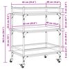 vidaXL Carrito de cocina madera ingenier&iacute;a marr&oacute;n roble 65x40x86,5 cm
