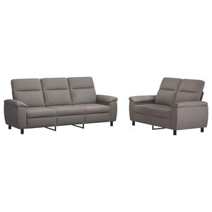 vidaXL Juego de Sof&aacute; 2 pcs Topo Tela
