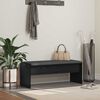 vidaXL Banco de entrada con coj&iacute;n Roble Negro 103 x 38 x 40 cm