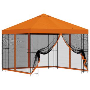 vidaXL Gazebo de jard&iacute;n con paredes laterales 3 x 3 m Naranja