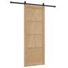 vidaXL Puerta Corredera Natural y negro 83 x 211 cm