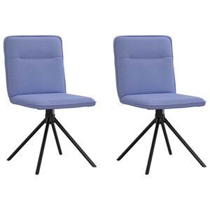vidaXL Sillas de comedor 2 uds tela azul jeans