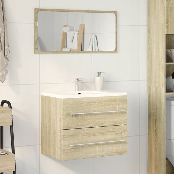 vidaXL Armario para lavabo aglomerado roble Sonoma 60x38,5x48 cm