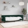 vidaXL Sof&aacute; cama sin colch&oacute;n terciopelo verde oscuro 80x200 cm