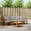 vidaXL Conjunto de sof&aacute;s de exterior 5 pcs Gris Natural y Claro