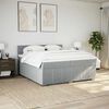 vidaXL Cama box spring con colch&oacute;n tela gris claro 200x200 cm