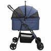 vidaXL Carrito Plegable para Mascotas Ajustable Azul 81 x 47 x 99 cm