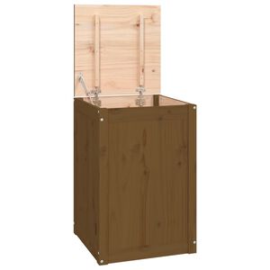 vidaXL Ba&uacute;l para colada madera maciza pino marr&oacute;n miel 44x44x66 cm