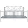vidaXL Estructura de cama sin colch&oacute;n metal gris 200x200 cm