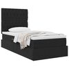 vidaXL Cama con almacenamiento y colch&oacute;n Negro 100 x 200 cm Terciopelo
