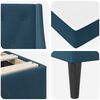 vidaXL Estructura de cama con colch&oacute;n Azul 80 x 200 cm Terciopelo