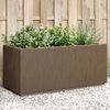 vidaXL Caja de Flores de Jard&iacute;n Marr&oacute;n 80 x 36 x 35 cm PP