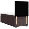vidaXL Cama box spring con colch&oacute;n tela marr&oacute;n oscuro 90x200 cm
