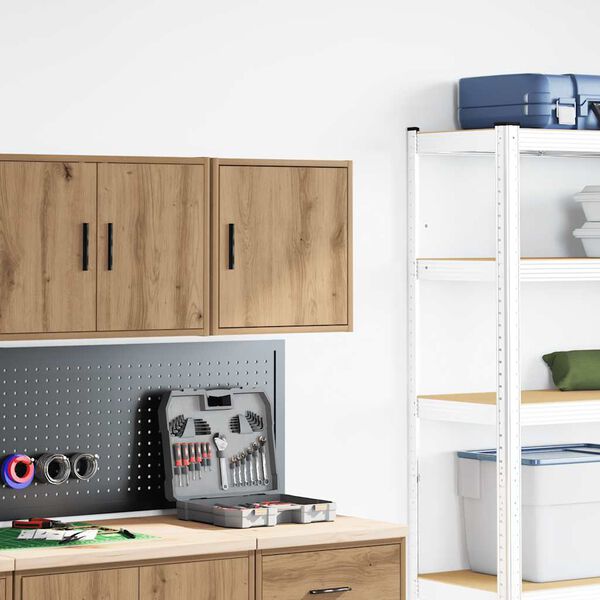 vidaXL Armario de pared para garaje madera ingeniería artesanal roble