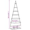 vidaXL Árbol de Navidad para decoración metal negro 150 cm