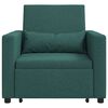 vidaXL Cama Sofá Desplegable Individual Verde oscuro 90 x 165 x 87 cm