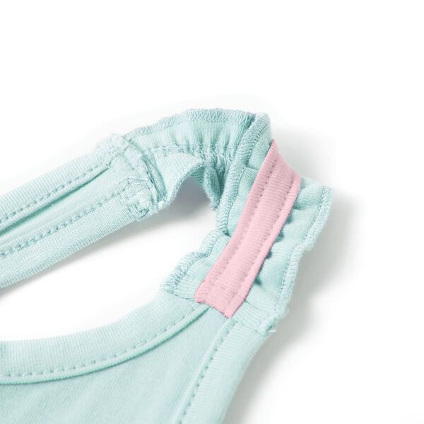 Camiseta de tirantes infantil verde menta claro 128