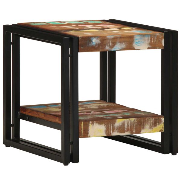 vidaXL Mesa de Café 40 x 40 x 38 cm Madera sólida recuperada
