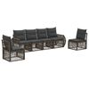 vidaXL Conjunto de sof&aacute;s de jard&iacute;n 6 pcs Gris y Gris Oscuro