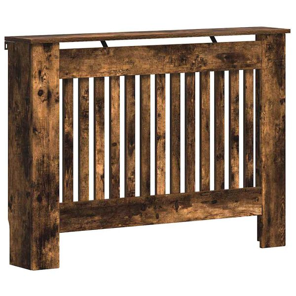 vidaXL Cubierta de Radiador Roble ahumado 112 x 19 x 81,5 cm