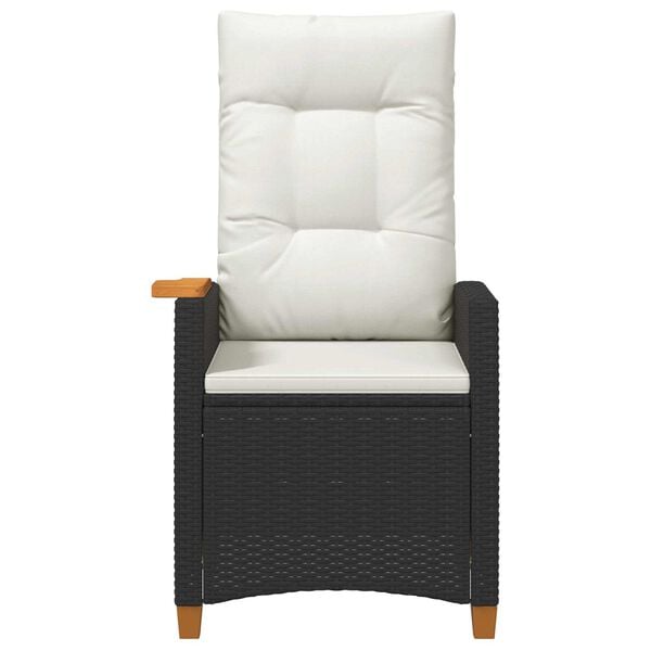 vidaXL Silla reclinable con bandeja para t&eacute; con coj&iacute;n 62 x 64 x 112 cm