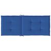 vidaXL Coj&iacute;n silla de jard&iacute;n respaldo alto 4 uds tela azul 120x50x3 cm