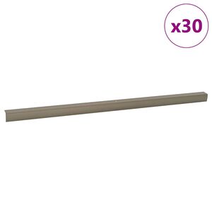 vidaXL Mamperlanes 30 pcs champ&aacute;n 67 x 3 x 2 cm Aluminio
