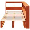 vidaXL Cama con estanter&iacute;a sin colch&oacute;n madera maciza marr&oacute;n 90x190 cm