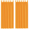 vidaXL Cortinas de gasa con trabillas 2 uds naranja 140x245 cm