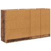 vidaXL Aparador con caj&oacute;n 3 pcs Madera envejecida Madera de ingenier&iacute;a