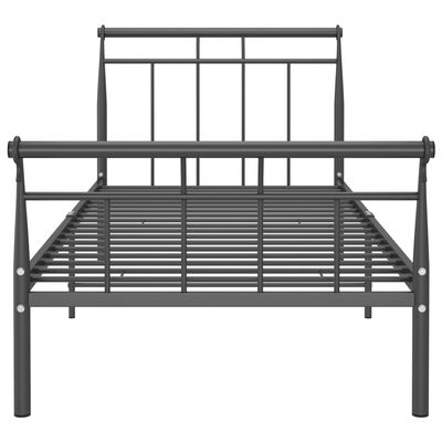 vidaXL Estructura de cama de metal negra 90x200 cm