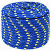 vidaXL Cuerda multiusos 12 mm 100 m Azul PP 930 kg Carga m&aacute;x.