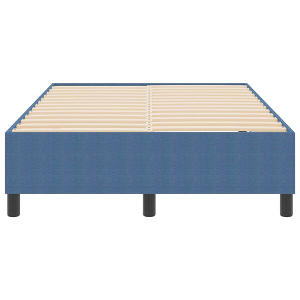 vidaXL Cama de plataforma Azul 120 x 190 cm tela