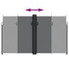 vidaXL Toldo lateral retr&aacute;ctil negro 200x600 cm