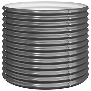 vidaXL Jardinera acero galvanizado antracita 80x80x68 cm