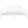 vidaXL Estructura cama de madera maciza blanca super king 180x200 cm