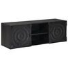 vidaXL Mueble de TV con estante con puerta Negro 105 x 30 x 35 cm