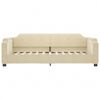 vidaXL Sof&aacute; cama sin colch&oacute;n tela crema 100x200 cm