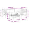 vidaXL Set de sof&aacute;s jard&iacute;n 5 pzas con cojines madera abeto Douglas