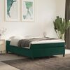 vidaXL Estructura Estructura de cama con somier terciopelo verde oscuro 140x200 cm
