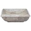 vidaXL Lavabo gris mármol 50x35x10 cm