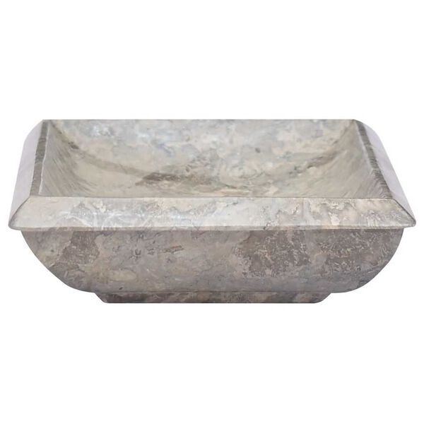 vidaXL Lavabo gris mármol 50x35x10 cm