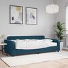 vidaXL Sof&aacute; cama con colch&oacute;n terciopelo azul 100x200 cm