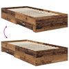 vidaXL Estructura de cama con cabecera Madera vieja 100 x 200 cm