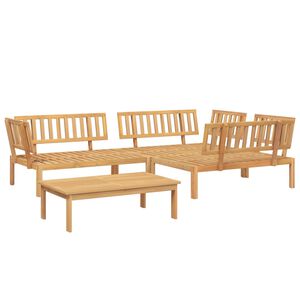 vidaXL Set de sof&aacute;s de palets de jard&iacute;n 4 pzas madera maciza de acacia