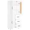 vidaXL Aparador alto madera contrachapada blanco 69,5x34x180 cm